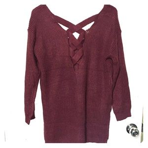 Burgundy sweater top ❤️